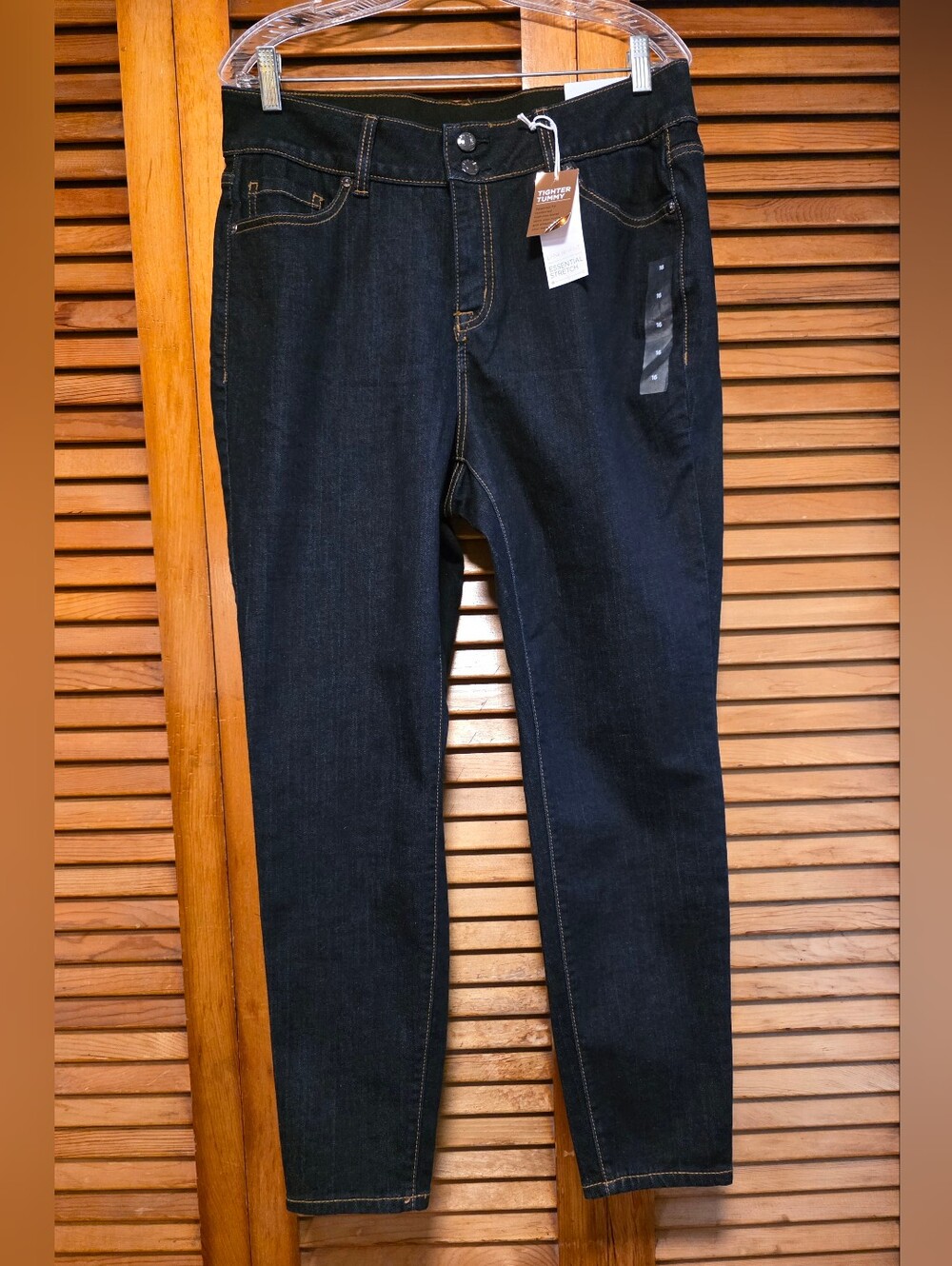 Lane Bryant Tighter Tummy High Rise Jeans Dark Wash Essential Stretch NWT 16